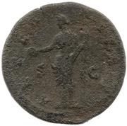 Sestertius - Faustina the Elder VENVS S C; Venus, Rome, 141 reverse image