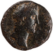 Sestertius - Antoninus Pius IMP II TR POT COS III S C; Victory obverse image