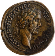 Sestertius - Antoninus Pius IMPERATOR II S C; Victory obverse image