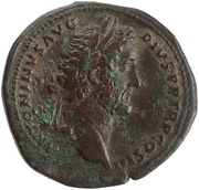 Sestertius - Antoninus Pius ITALIA S C; Italia obverse image