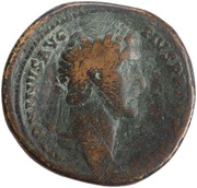 Sestertius - Antoninus Pius DES IIII S C; Salus obverse image