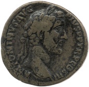 Sestertius - Antoninus Pius DES IIII S C; Salus obverse image