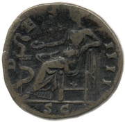 Sestertius - Antoninus Pius DES IIII S C; Salus, Rome, 144 reverse image