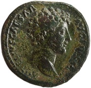 Sestertius - Marcus Aurelius S C; Minerva obverse image