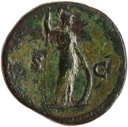 Sestertius - Marcus Aurelius S C; Minerva, Rome, 145 reverse image