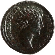 Sestertius - Marcus Aurelius TR POT COS II S C; Minerva obverse image