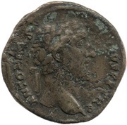 Sestertius - Antoninus Pius COS IIII S C; Roma obverse image
