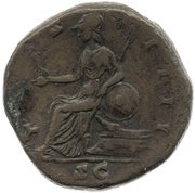 Sestertius - Antoninus Pius COS IIII S C; Roma, Rome, 145-161 reverse image