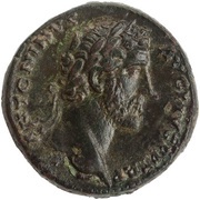 Sestertius - Antoninus Pius COS IIII S C; Salus obverse image