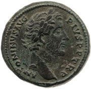Sestertius - Antoninus Pius COS IIII S C; Securitas obverse image