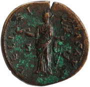 Sestertius - Antoninus Pius FELICITAS AVG S C; Felicitas, Rome, 145-161 reverse image