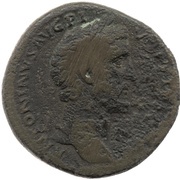 Sestertius - Antoninus Pius IOVI STATORI S C; Jupiter obverse image