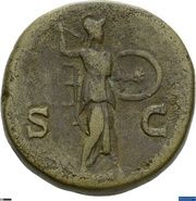 Sestertius - Antoninus Pius S C; Minerva, Rome, 145-161 reverse image