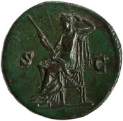Sestertius - Antoninus Pius S C; Securitas, Rome, 145-161 reverse image
