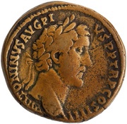 Sestertius - Antoninus Pius SALVS AVG S C; Salus obverse image