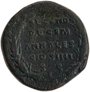 Sestertius - Antoninus Pius SECVND DECEM ANNALES COS IIII S C, Rome, 145-161 reverse image