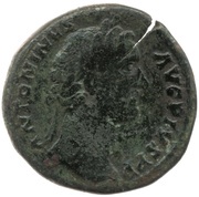 Sestertius - Antoninus Pius TEMPLVM DIV AVG REST COS IIII S C obverse image