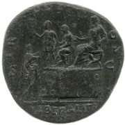 Sestertius - Antoninus Pius TR POT COS IIII LIBERALITAS AVG V S C, Rome, 145-161 reverse image