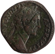 Sestertius - Antoninus Pius VOTA SOL DEC II COS IIII S C obverse image