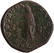 Sestertius - Antoninus Pius VOTA SOL DEC II COS IIII S C, Rome, 145-161 reverse image