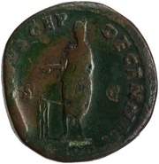 Sestertius - Antoninus Pius VOTA SVSCEP DECENN III COS IIII S C, Rome, 145-161 reverse image