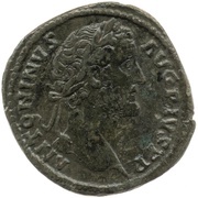 Sestertius - Antoninus Pius VOTA SVSCEPTA DEC III COS IIII S C obverse image