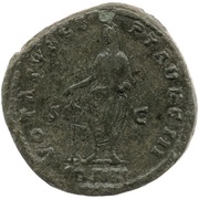 Sestertius - Antoninus Pius VOTA SVSCEPTA DEC III COS IIII S C, Rome, 145-161 reverse image