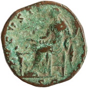 Sestertius - Faustina the Younger AVGVSTI PII FIL S C; Pietas, Rome, 145-161 reverse image