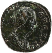 Sestertius - Faustina the Younger AVGVSTI PII FIL S C; Spes obverse image