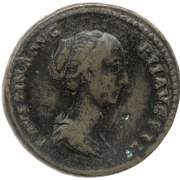 Sestertius - Faustina the Younger CONCORDIA S C; Concordia obverse image