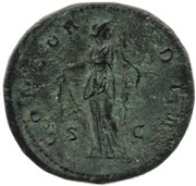 Sestertius - Faustina the Younger CONCORDIA S C; Concordia, Rome, 145-161 reverse image