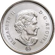 5 Cents - Elizabeth II 4th portrait; magnetic with RCM logo obverse image