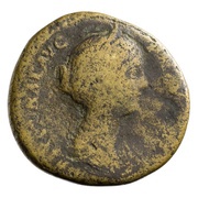 Sestertius - Faustina the Younger VENERI GENETRICI S C; Venus obverse image