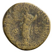 Sestertius - Faustina the Younger VENERI GENETRICI S C; Venus, Rome, 145-161 reverse image