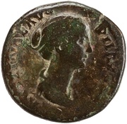 Sestertius - Faustina the Younger VENVS S C; Venus obverse image