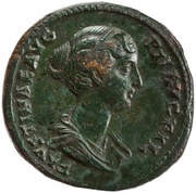 Sestertius - Faustina the Younger VENVS S C; Venus obverse image