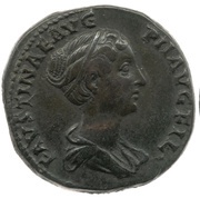 Sestertius - Faustina the Younger VENVS S C; Venus obverse image