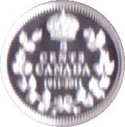 5 Cents In the name of George V; Dollar centennial, Canada, 2011 reverse image