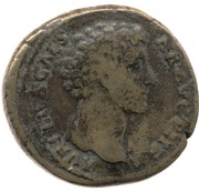 Sestertius - Marcus Aurelius TR POT II COS II S C; Fides obverse image
