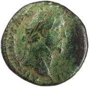 Sestertius - Antoninus Pius COS IIII S C; Aequitas obverse image