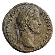 Sestertius - Antoninus Pius COS IIII VOTA S C obverse image