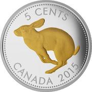 5 Cents - Elizabeth II Centennial of Confederation, Canada, 2015 reverse image