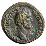 Sestertius - Antoninus Pius COS IIII S C; Aequitas obverse image
