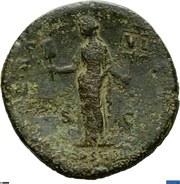 Sestertius - Antoninus Pius LIBERALITAS VI COS IIII S C; Liberalitas, Rome, 150-151 reverse image
