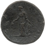 Sestertius - Antoninus Pius COS IIII S C; Annona, Rome, 151-152 reverse image