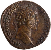 Sestertius - Antoninus Pius COS IIII S C; Fortuna obverse image