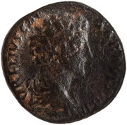 Sestertius - Marcus Aurelius TR POT VI COS II S C; Minerva and Victory obverse image