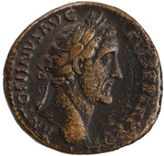 Sestertius - Antoninus Pius COS IIII S C; Mars obverse image