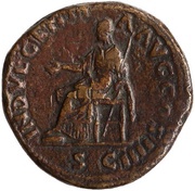 Sestertius - Antoninus Pius INDVLGENTIA AVG COS IIII S C; Indulgentia, Rome, 152-153 reverse image