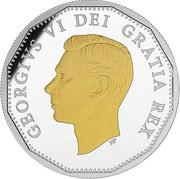 5 Cents In the name of George VI; Identification of Nickel obverse image